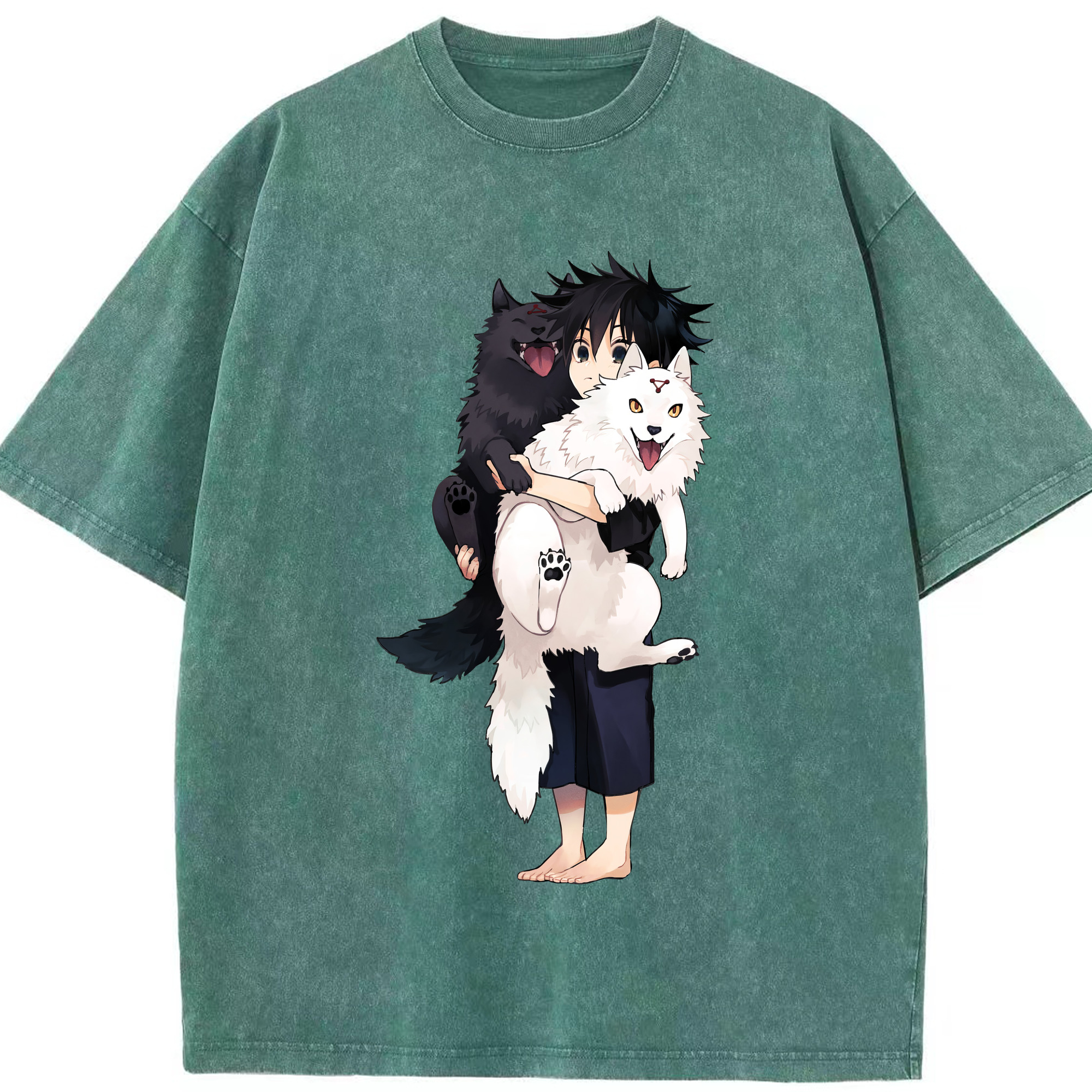 （画像用） 呪術廻戦 Jujutsu Kaisen 綿100% ヴィンテージ風 半袖Tシャツ（フロントプリント）